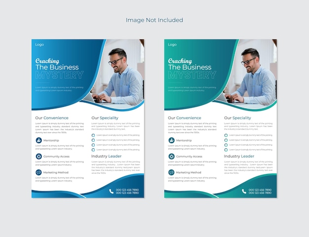 Modern business flyer design template a4 size leaflet