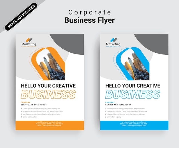 Modern Business Flyer Design Template Vector New