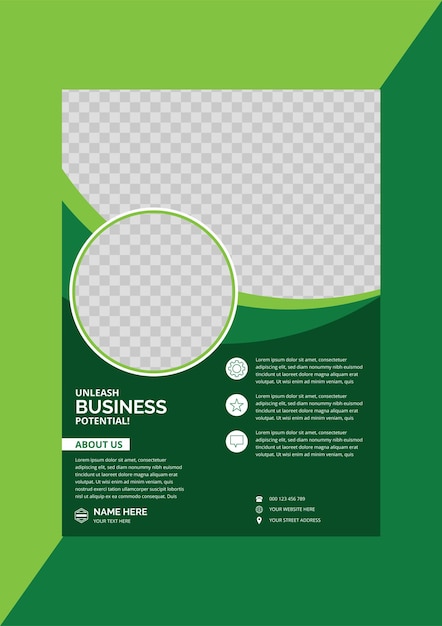 Vector modern business flyer design template vector