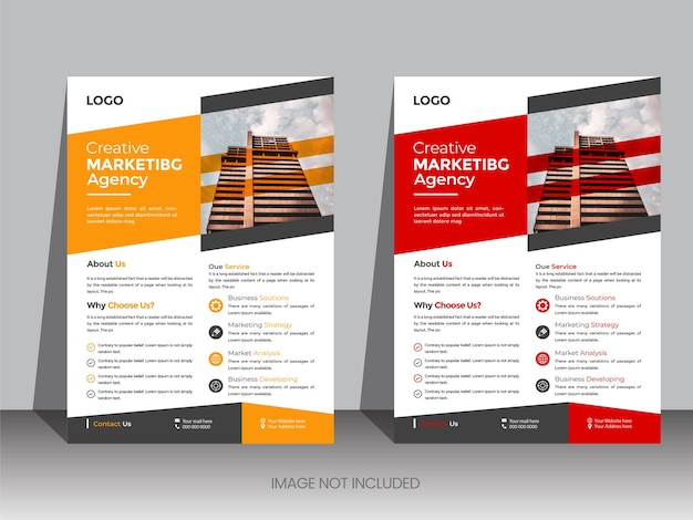 Modern business flyer design template