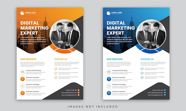 Modern business flyer design template