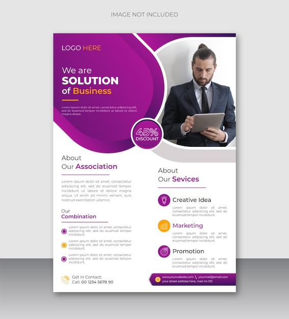 Modern business Flyer design template