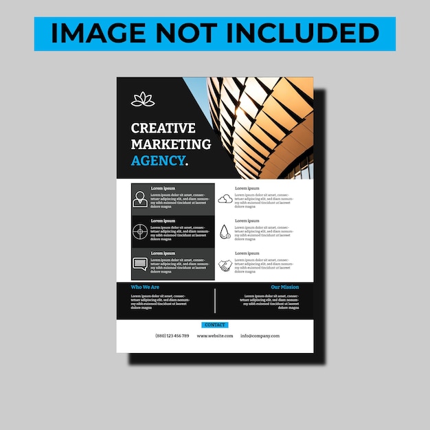 Modern business flyer design template