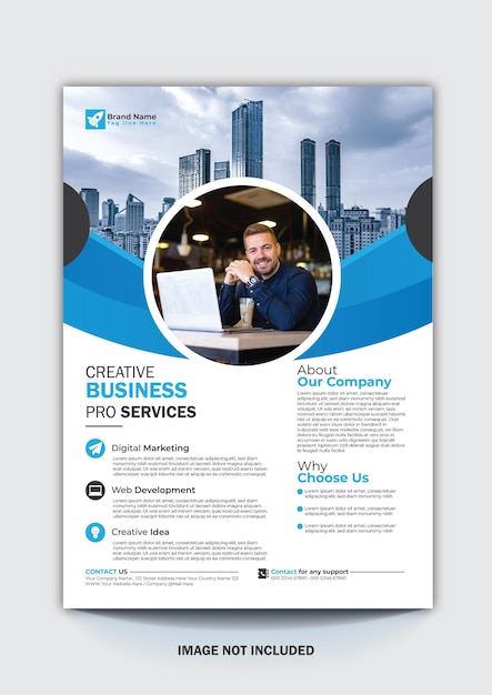 Modern business flyer design template