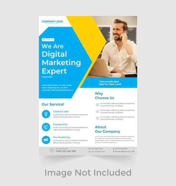 Modern business flyer design template