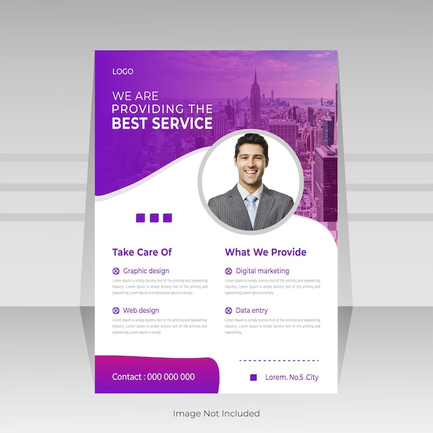 Modern business flyer design template