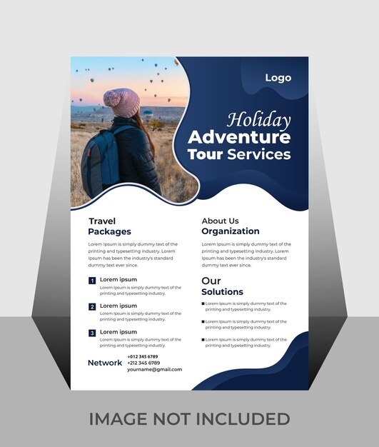 Modern business flyer design template.