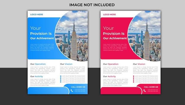 Modern business flyer design template