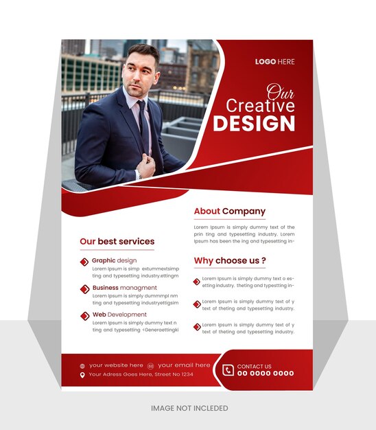 Modern business flyer design template