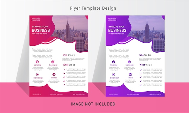 Modern business flyer design template