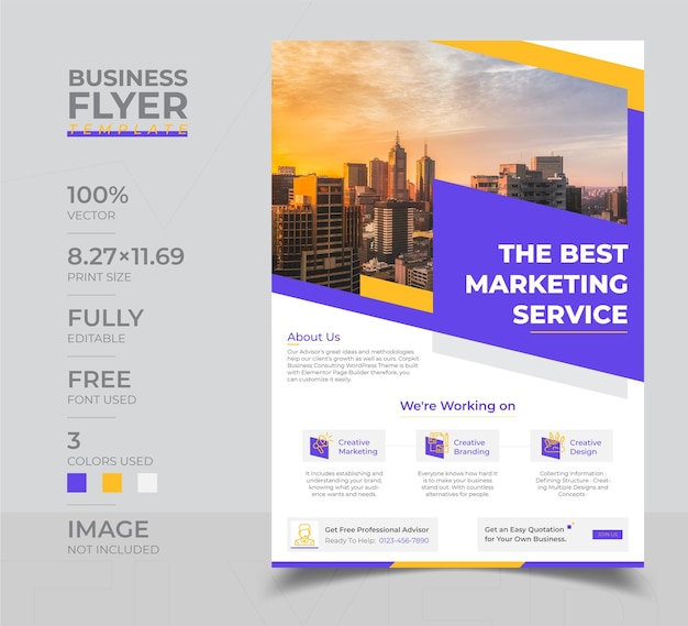 Modern Business flyer design with a4 size, Leaflet design, Corporate Flyer poster, pamphlet Design