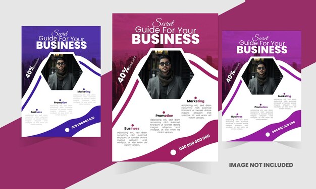 Vector modern business flyer design