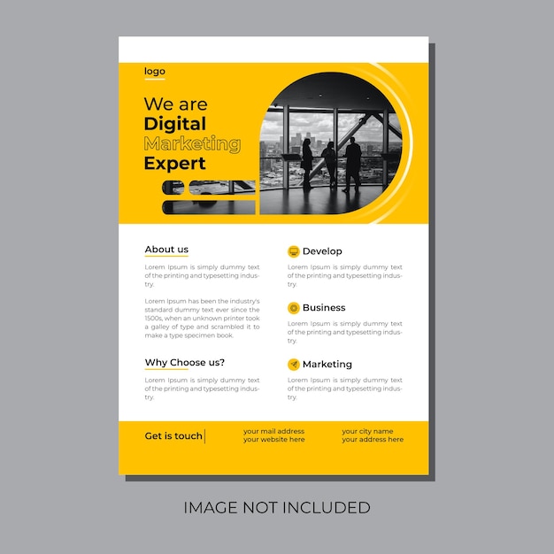 Modern business flyer multipurpose corporate design template or brochure cover