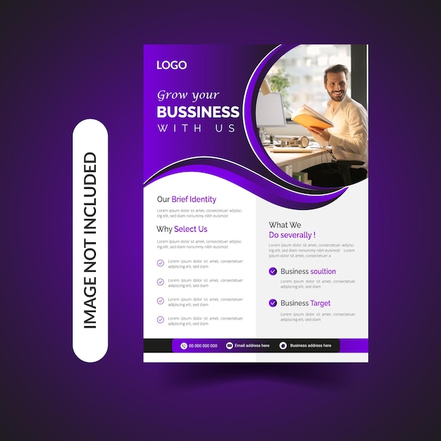 Modern Business flyer template in abstract style