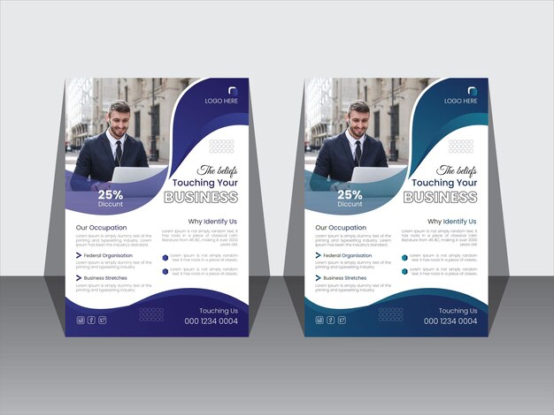 modern business flyer template and creative business flyer design