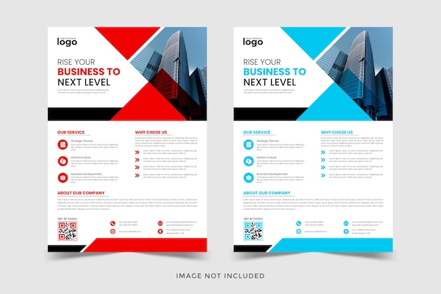 Modern business flyer template design vector