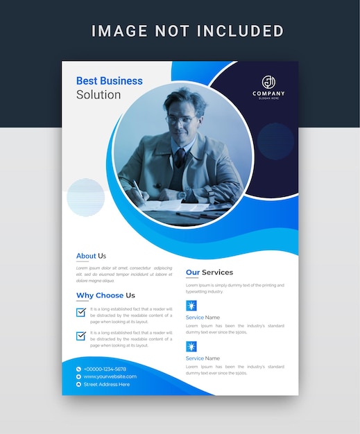 Vector modern business flyer template design