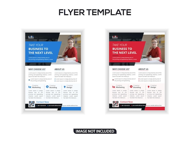 Modern business flyer template design