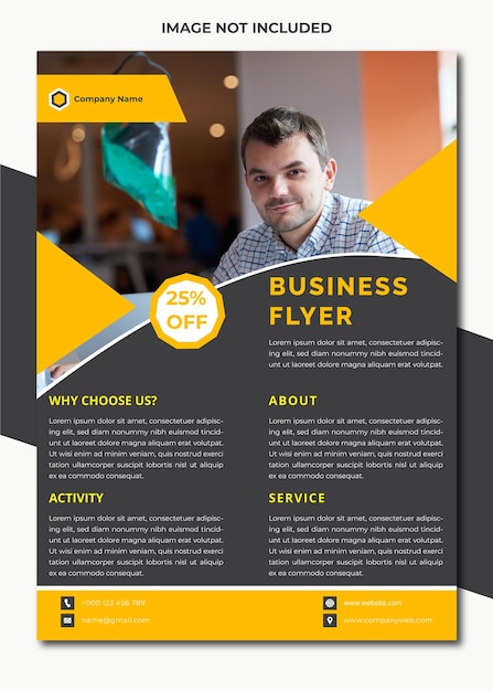 Modern business flyer template design