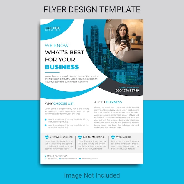 modern business flyer template Premium Vector