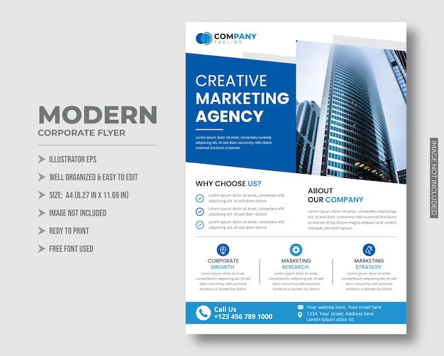 Modern Business Flyer Template Unique Corporate Flyer template