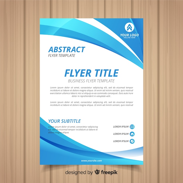 Modern business flyer template with abstract design