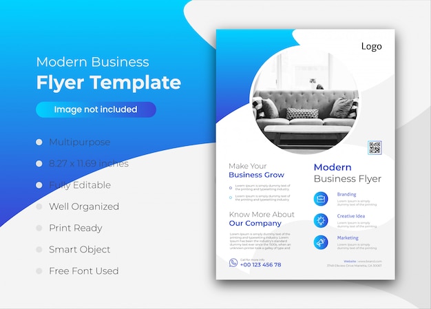 Vector modern business flyer template