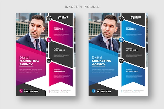 Vector modern business flyer template