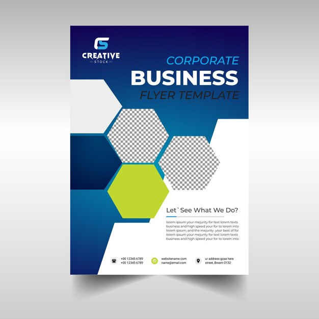 Modern business flyer template