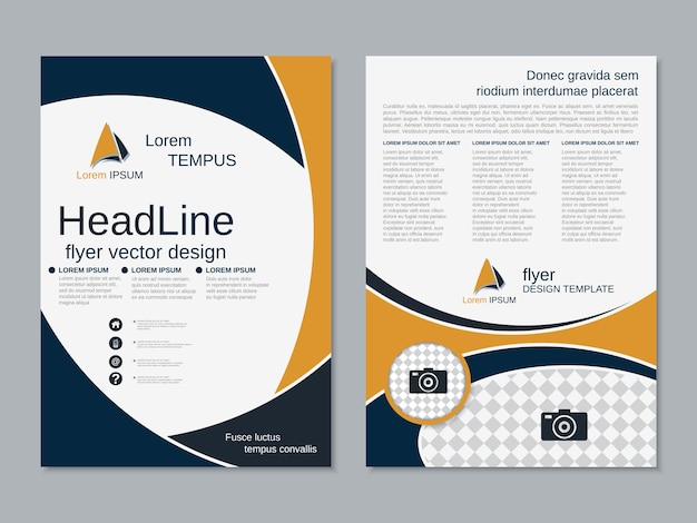 Modern business flyer vector design template