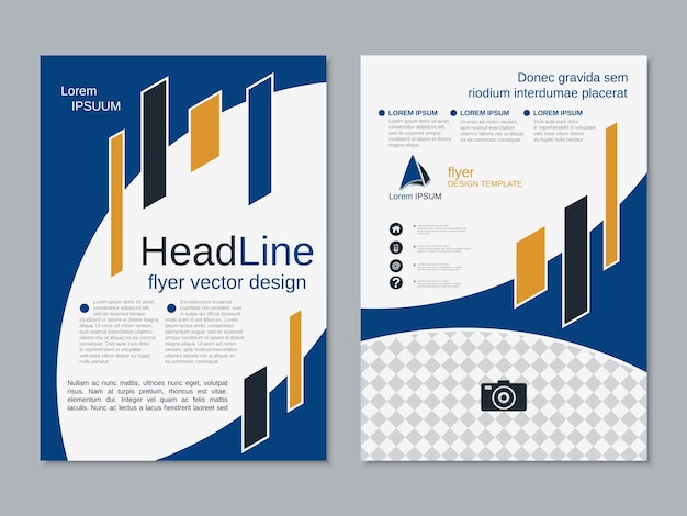 Modern business flyer vector design template