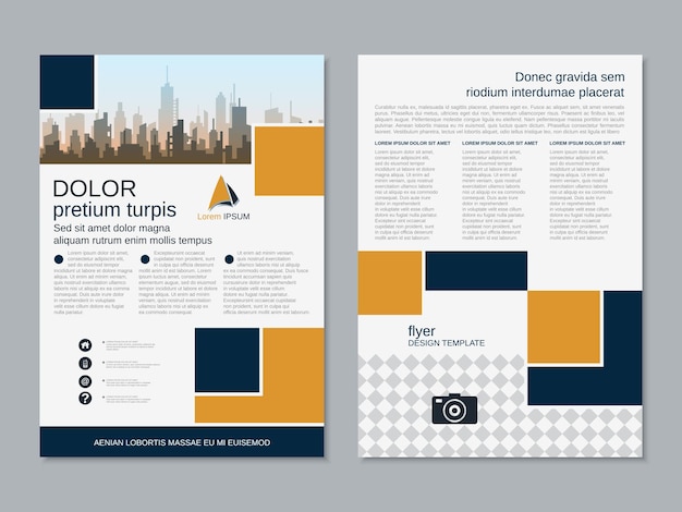 Modern business flyer vector design template