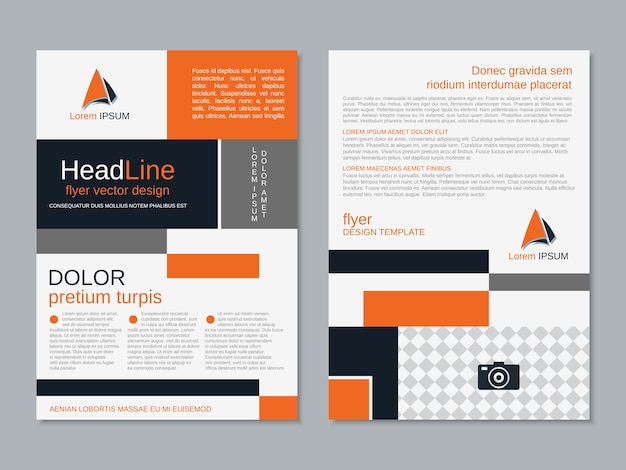 Modern business flyer vector design template