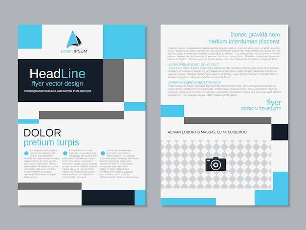 Modern business flyer vector design template