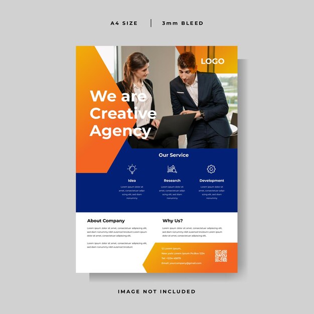 Modern business flyer vector template