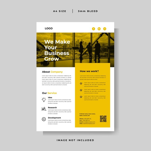 Modern business flyer vector template