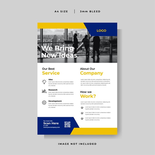 Modern business flyer vector template