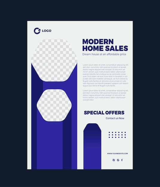 Modern business flyer with abstract design