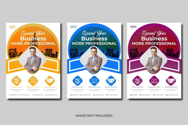 Modern business flyer with multiple design