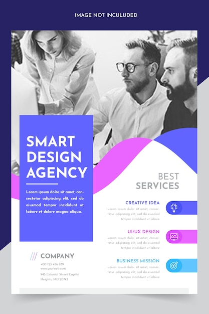 Vector modern business flyer