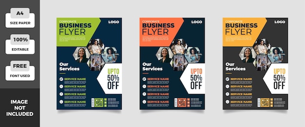 Vector modern business flyer