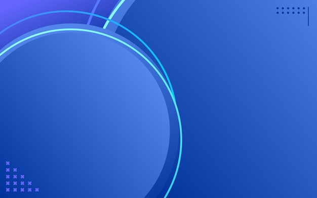 Vector modern business gradient blue background big circle element and line style