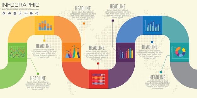 Cronologia orizzontale business moderno