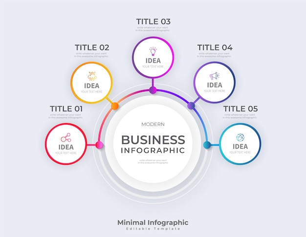 modern business infographic design template