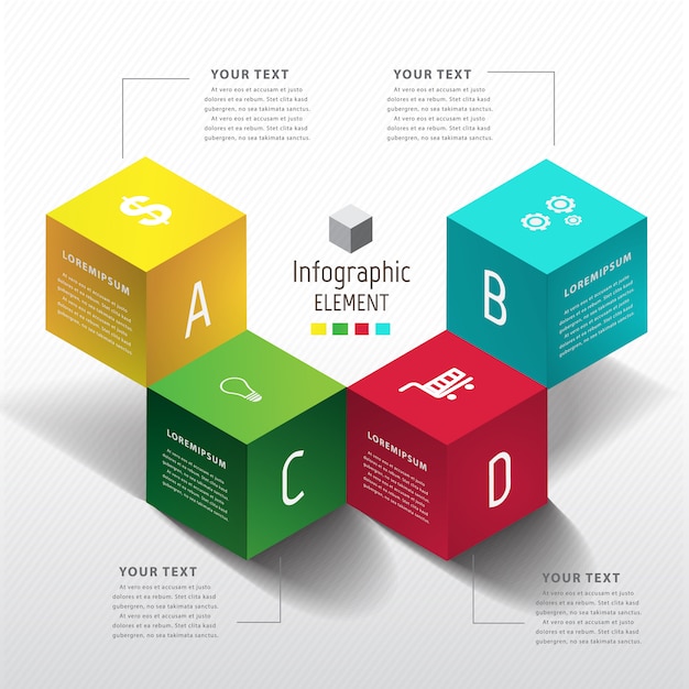 Opzioni infographic di affari moderni