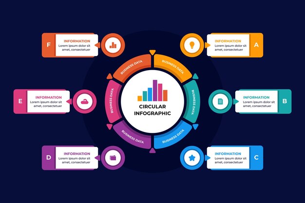 Шаблон современной бизнес-инфографической презентации