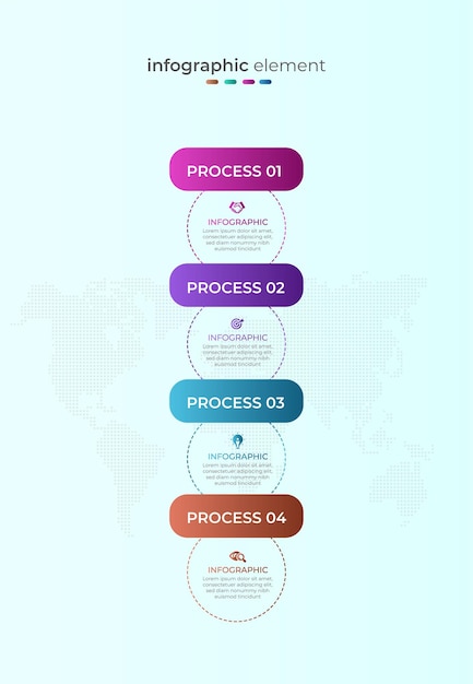 Modern business infographic process design