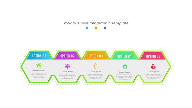 Modern business infographic process and presentation design