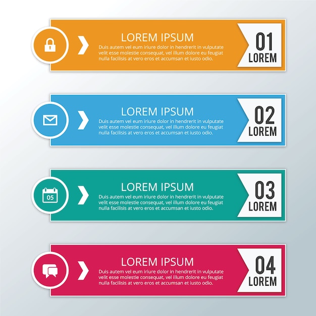 Modern business infographic steps