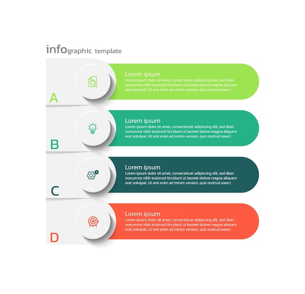 Moderno modello di infografica aziendale design colorato